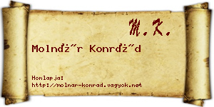 Molnár Konrád névjegykártya