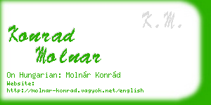 konrad molnar business card